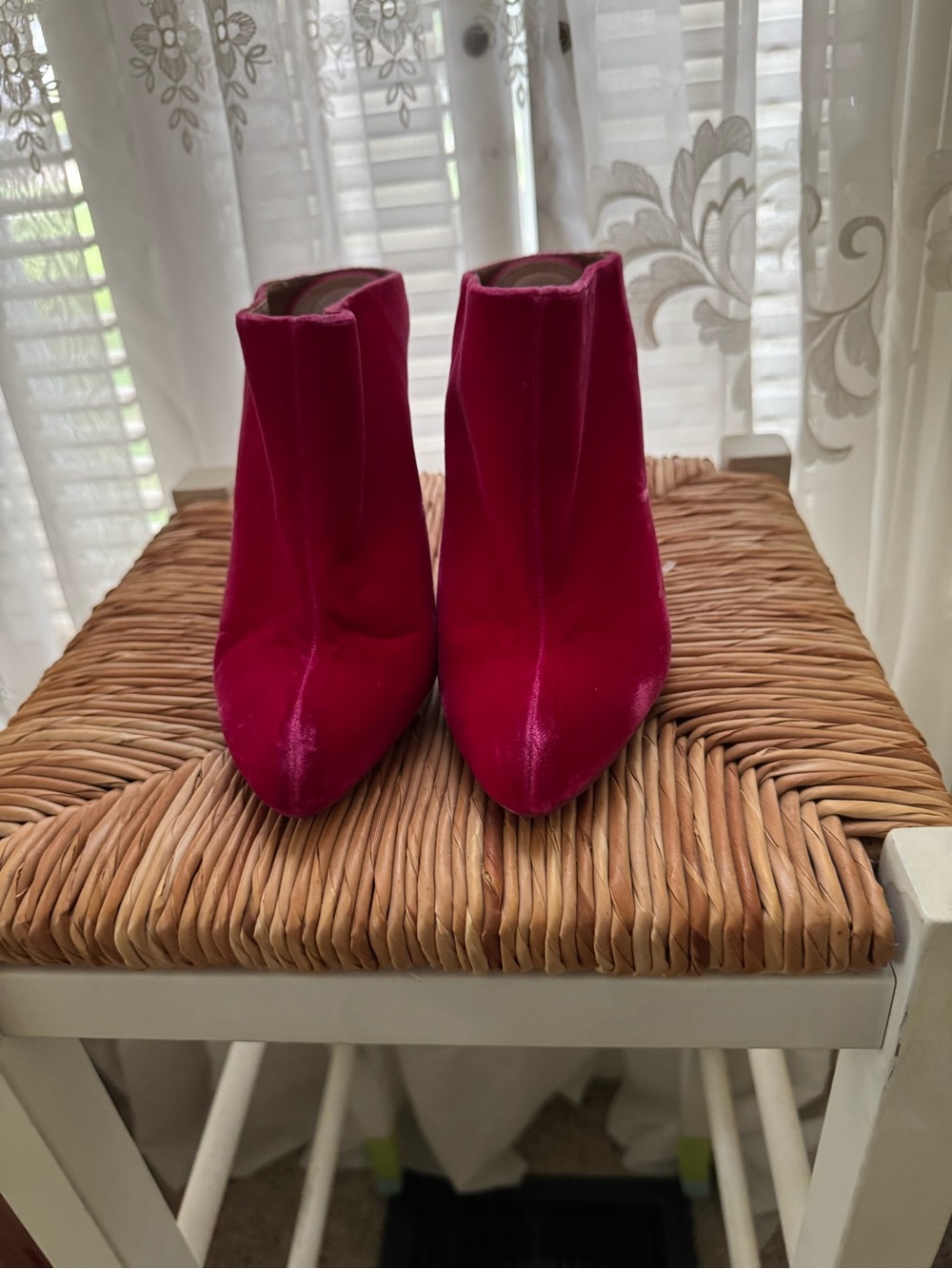 Givenchy Fuchsia Velvet Ankle Booties